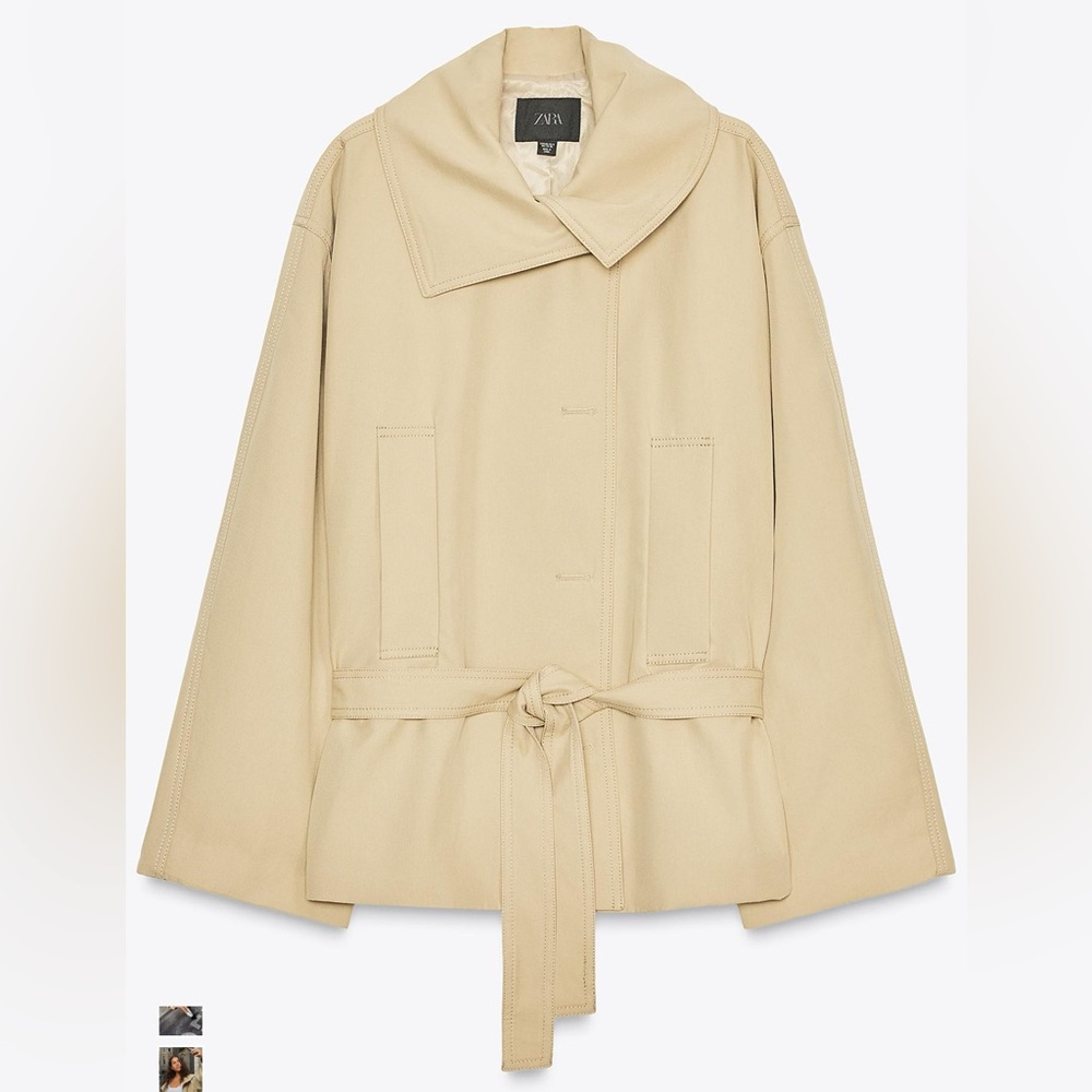Zara Cream Trench Coat